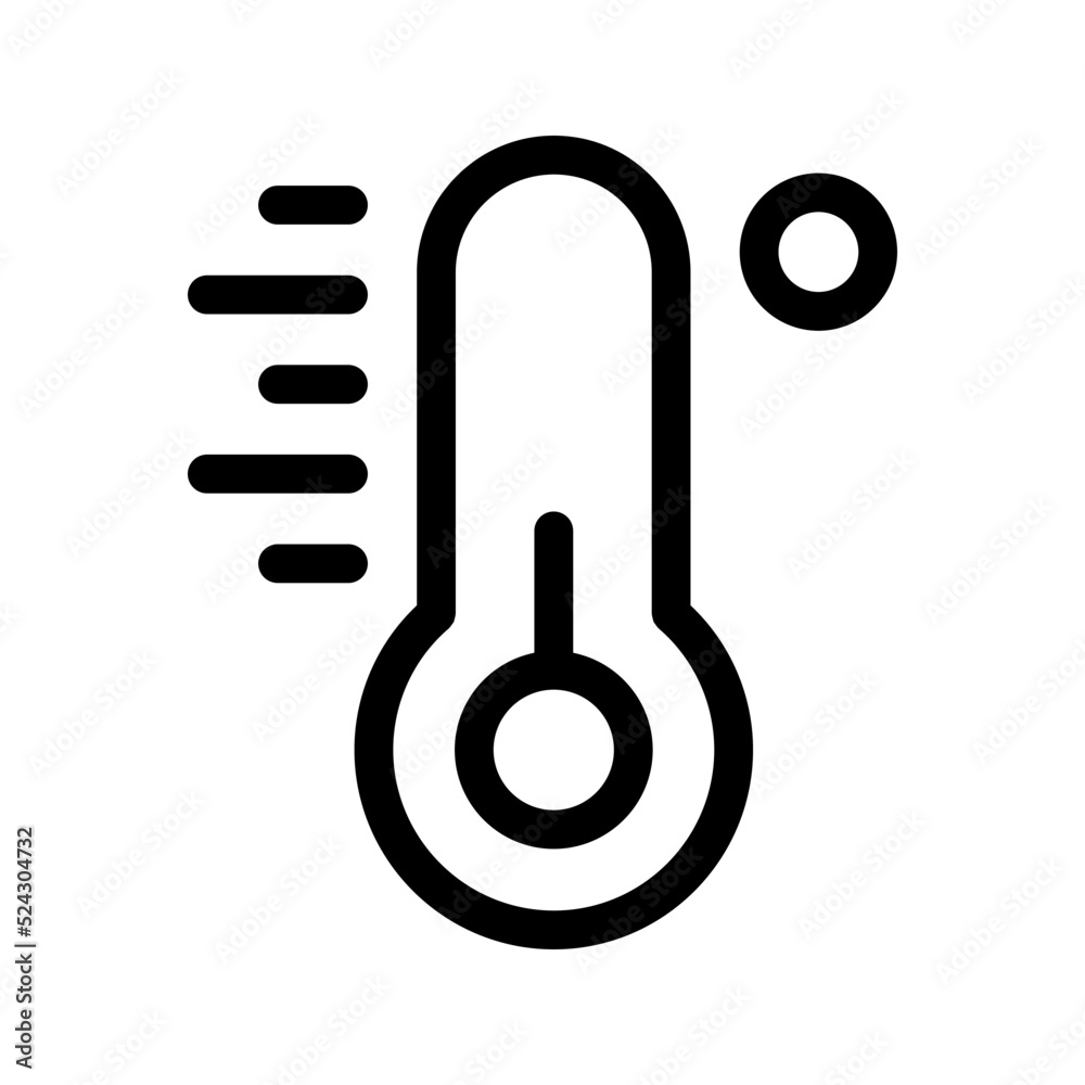 Thermometer icon. thermometer sign in trendy flat design. vector illustration Thermometer icon. thermometer sign in trendy flat design. vector illustration