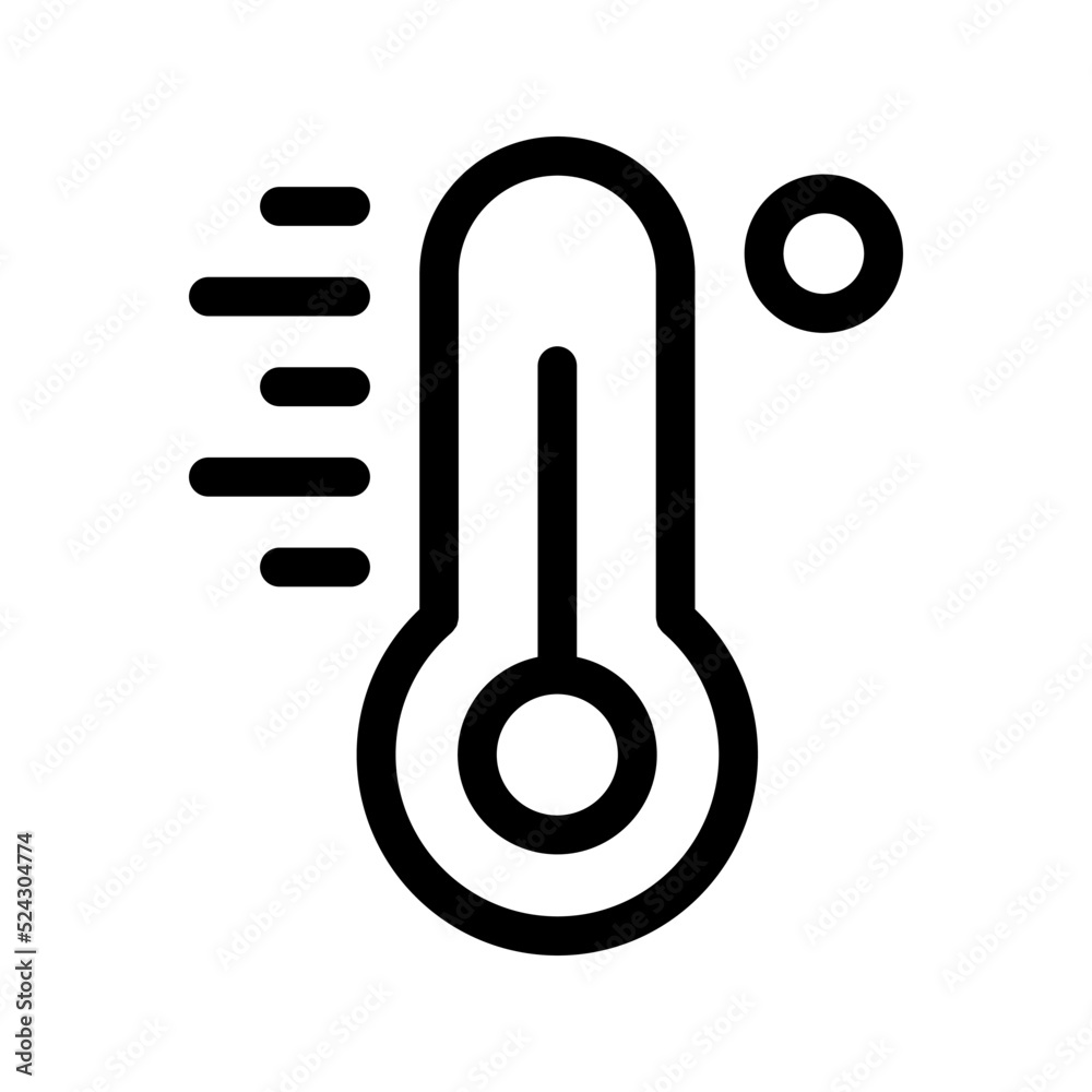 Thermometer icon. thermometer sign in trendy flat design. vector illustration Thermometer icon. thermometer sign in trendy flat design. vector illustration