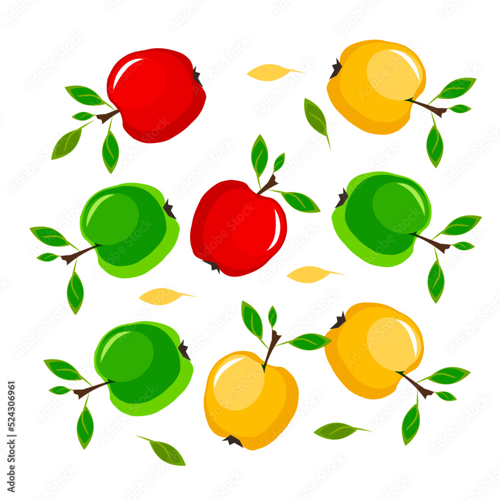 beautiful pattern of yellow green and red apples beautiful pattern of yellow green and red apples