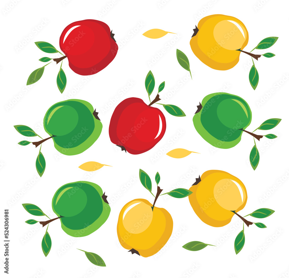 beautiful pattern of yellow green and red apples beautiful pattern of yellow green and red apples