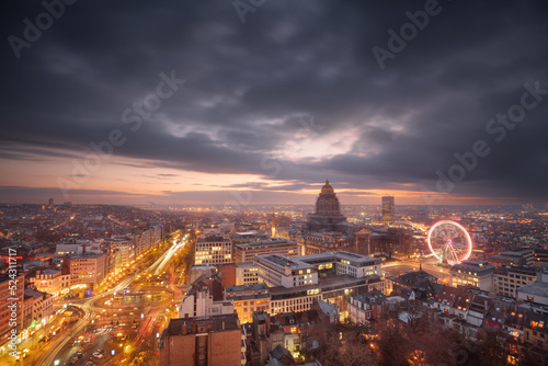 Brussels, Belgium Cityscape at Dusk © SeanPavonePhoto