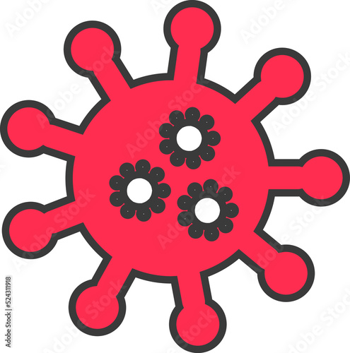 Infection Virus Icon, Outline Style