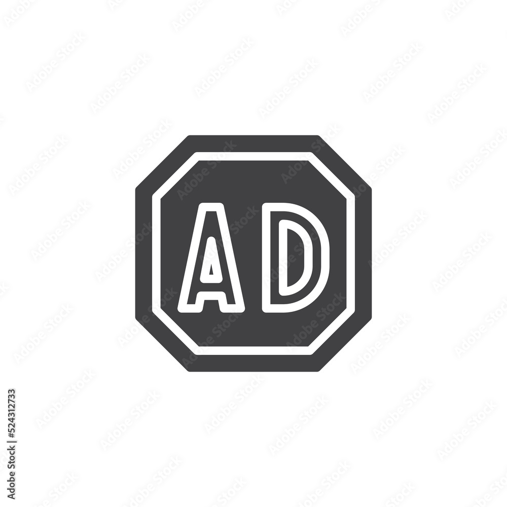 Advertising sign vector icon