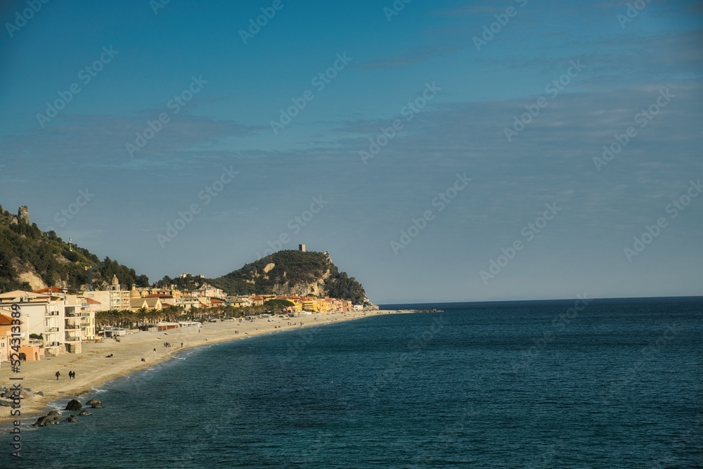 the beautiful Etruscan village of varigotti, with its yellow houses and its typical alleys the beautiful Etruscan village of varigotti, with its yellow houses and its typical alleys