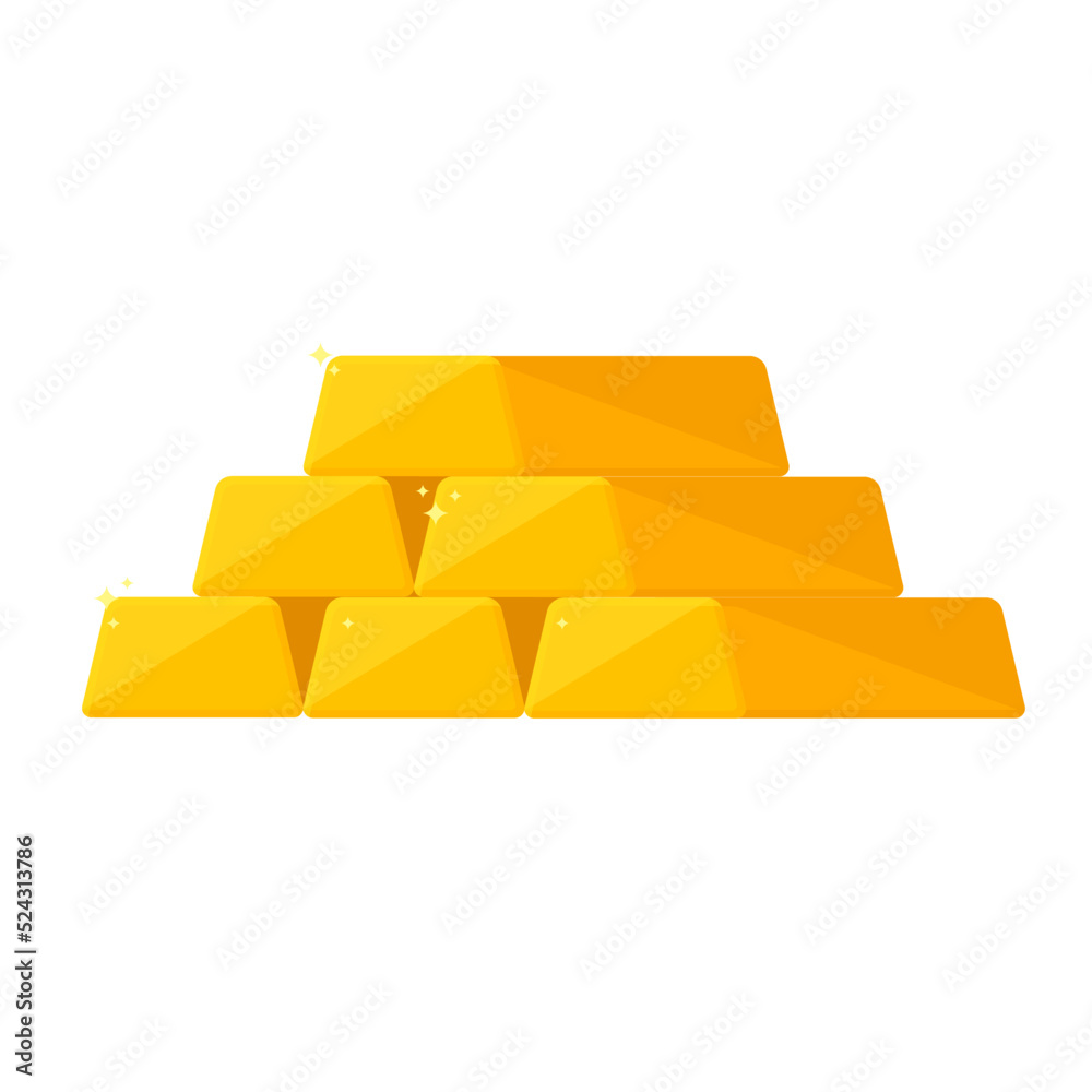 gold bars vector illustration flat style logo icon gold bars vector illustration flat style logo icon