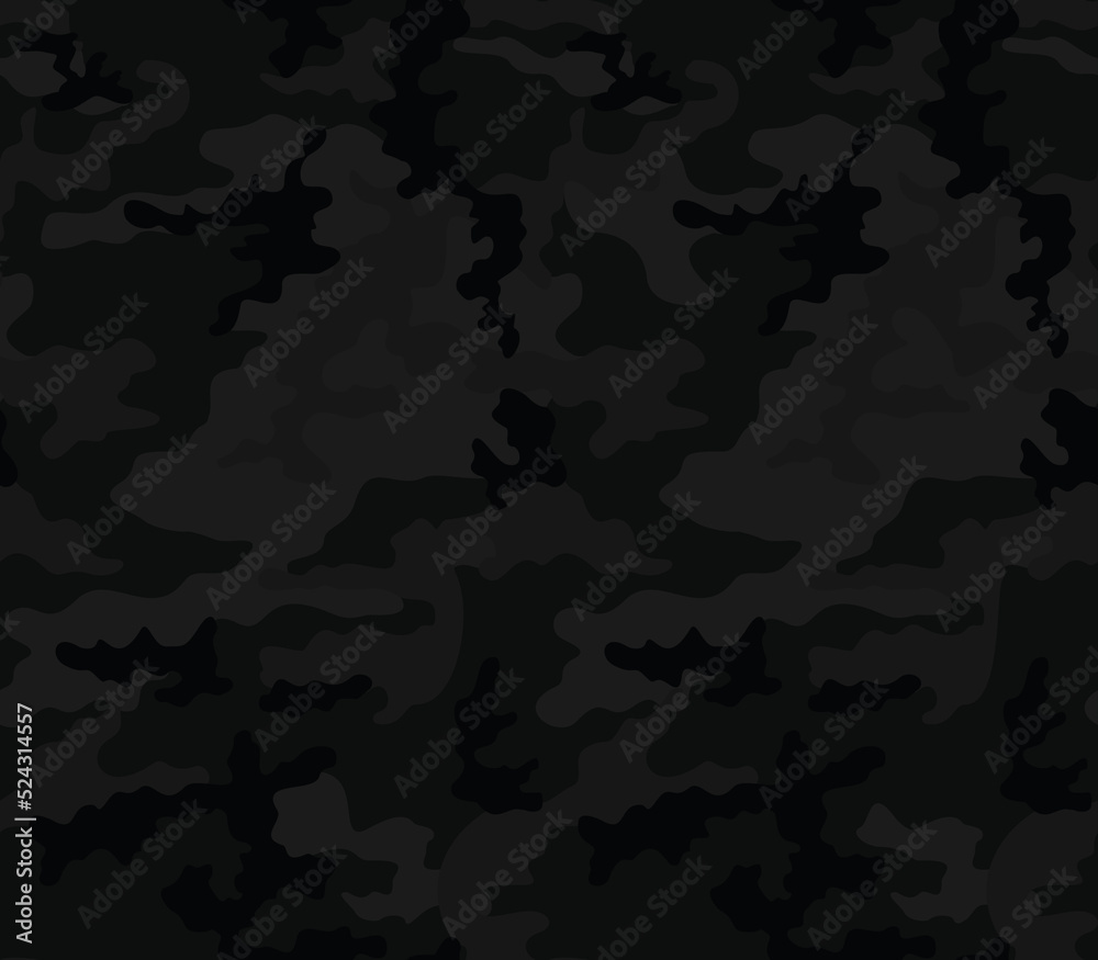 Texture camo black seamless pattern, modern background. Disguise Texture camo black seamless pattern, modern background. Disguise
