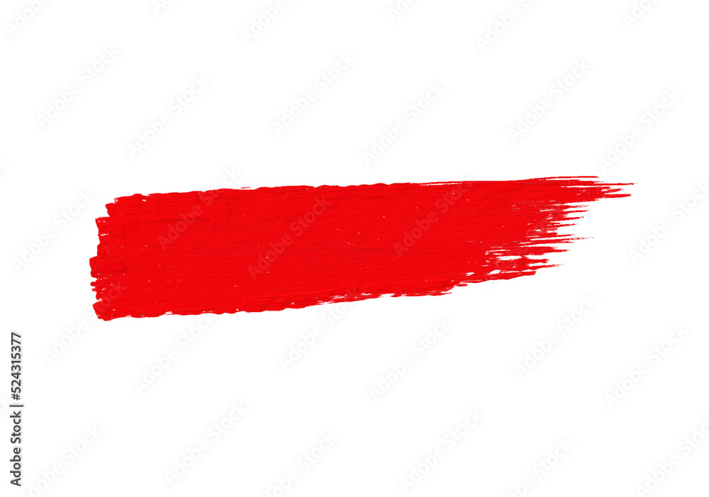 Naklejka premium red oil paint brush strokes