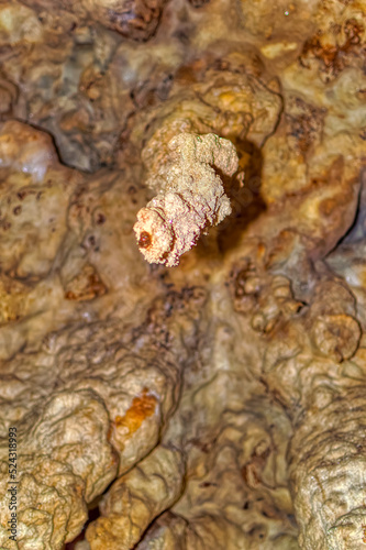 Beautiful internal natural made decorations inside Stopica cave at Zlatibor  Serbia.