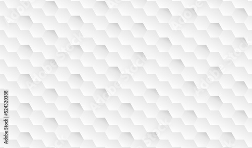 Fototapeta Naklejka Na Ścianę i Meble -  geometric grey hexagon minimal light silver background simple white vector graphic pattern