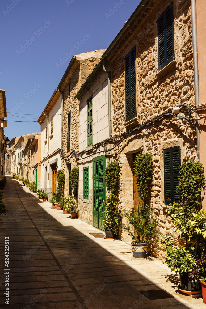 calle tipica, Alcudia,Mallorca, islas baleares, Spain