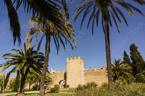 muralla medieval, siglo XIV, Alcudia,Mallorca, islas baleares, Spain