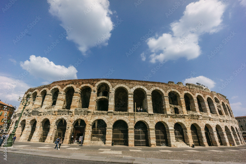 Arena de Verona , anfiteatro romano del 30 dC., Verona, patrimonio de la humanidad, Veneto,  Italia, Europa