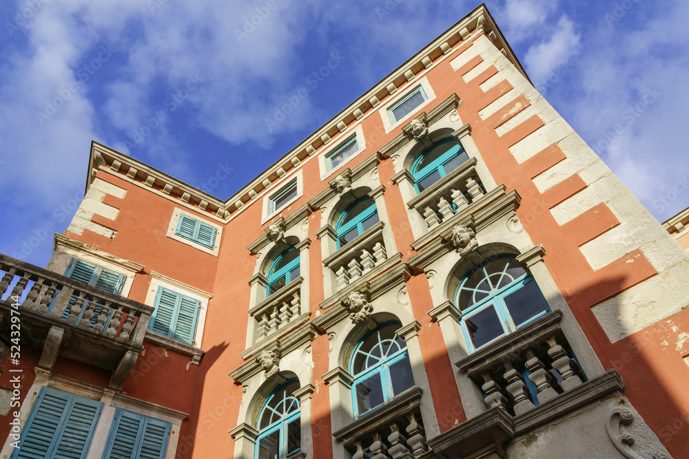 palacio Battiala-Lazzarini, siglos XVII-XVIII, barroco, Labin (Albona),peninsula de Istria,Croacia palacio Battiala-Lazzarini, siglos XVII-XVIII, barroco, Labin (Albona),peninsula de Istria,Croacia