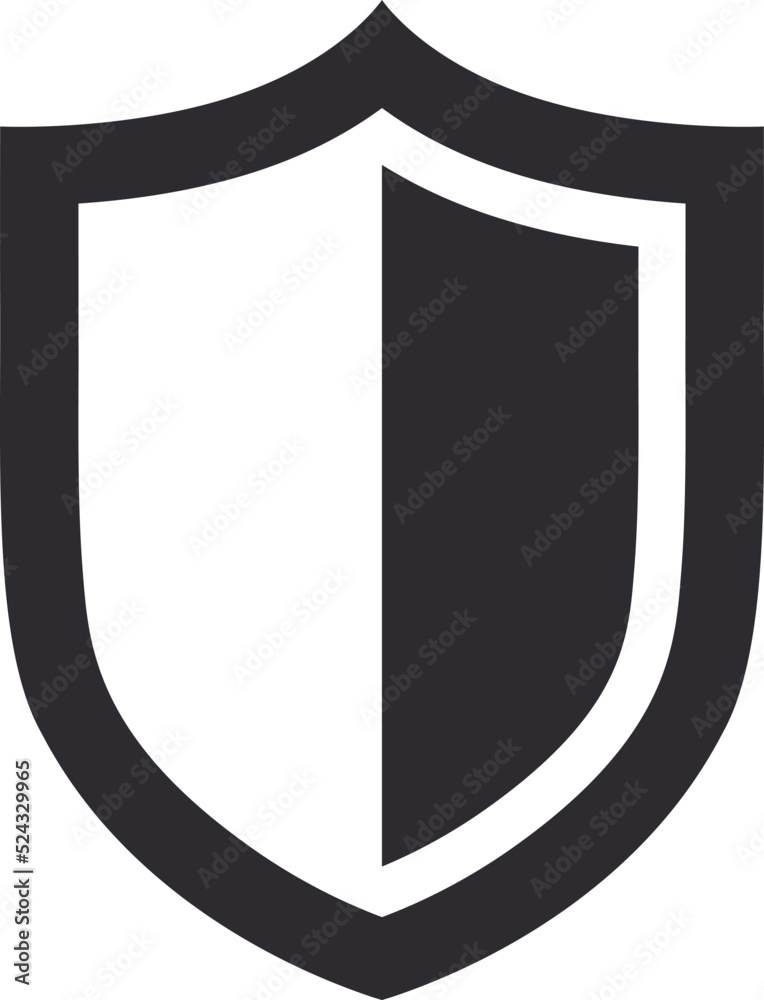shield protection shield black and white icon shield protection shield black and white icon
