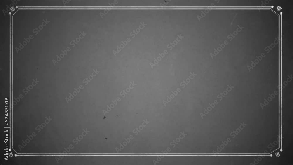 The effect of retro film with damage and scratches. Retro background. A re-created film frame from the silent movies era. Old Silent Film Style Frame.