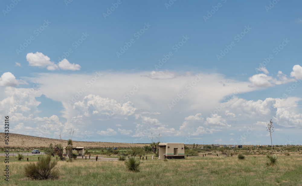 Scenic western New Mexico vista under dramatic sky during monsoonal season