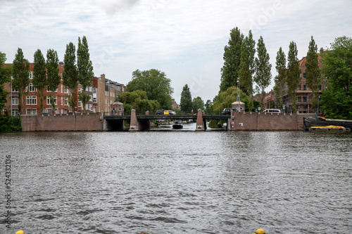P.L. Kramerbrug Bridge At The Amstel River At Amsterdam The Netherlands 14-7-2022 photo