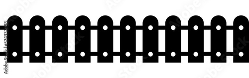 Fence. Seamless fence. Vector clipart isolated on white background.