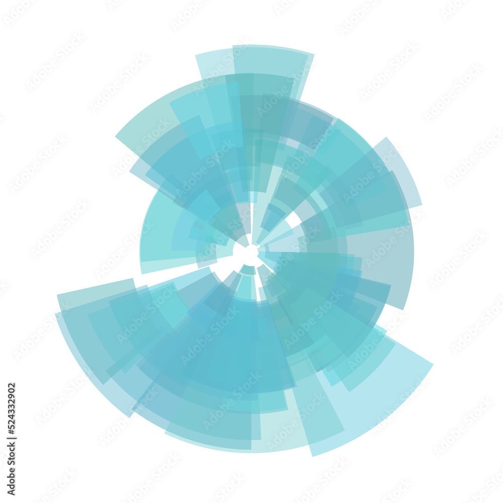 Obraz premium Blue circle arc abstract technology background.