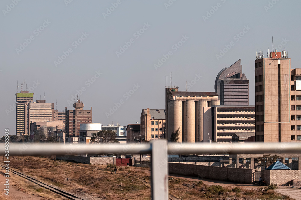 Lusaka skyline in Zambia