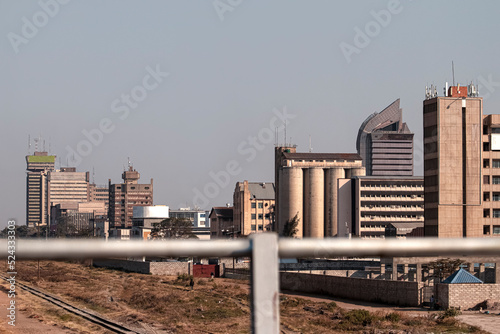 Lusaka skyline in Zambia