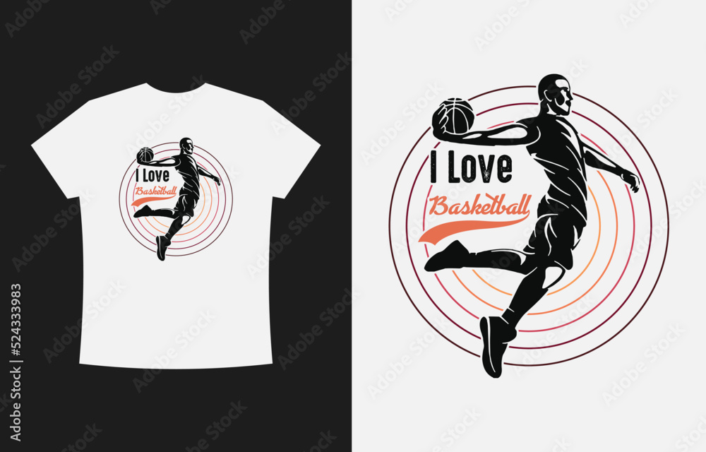 Creative basketball typography bulk custom t-shirt design vector illustration template Creative basketball typography bulk custom t-shirt design vector illustration template
