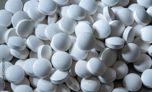 close up of white pills