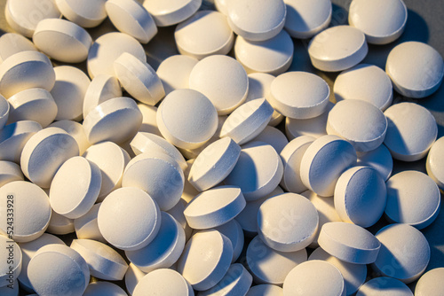 close up of white pills