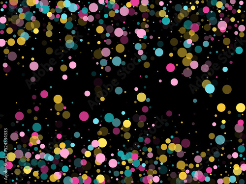 Bokeh confetti circles decoration holiday background.