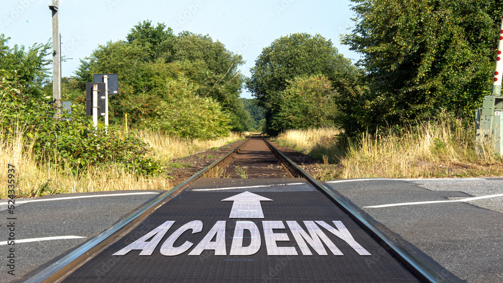 Obraz premium Street Sign to Academy