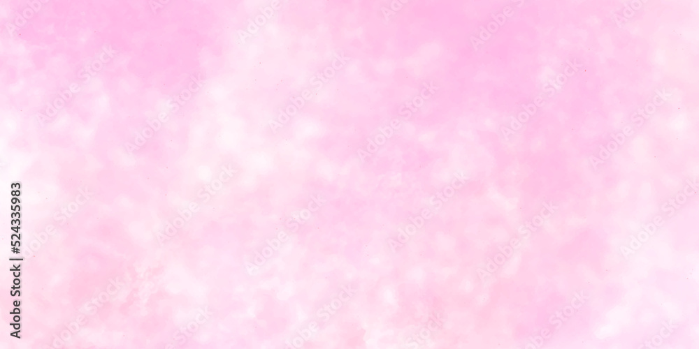Abstract soft tone pink color watercolor background, pink grunge texture painted with watercolor stains, light pink paper texture, Beautiful and bright shinny pink painted surface texture for design.