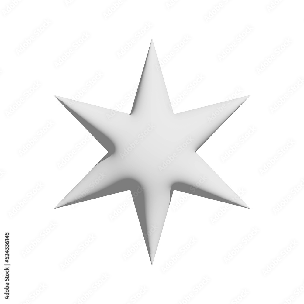 Gray geometric shapes star embossed button. Gray geometric shapes star embossed button.