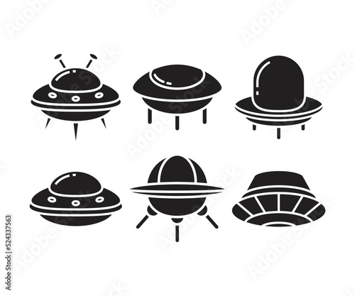 ufo icons set vector illustration