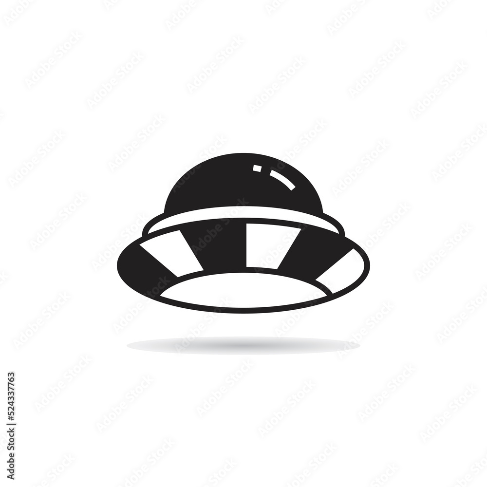 flying saucer icon on white background flying saucer icon on white background