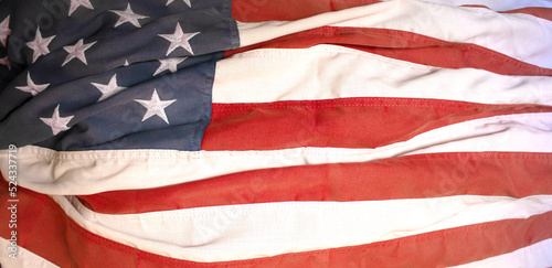 wrinkled old vintage American flag holiday backdrop America pride event background