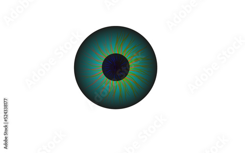 green eye illustrative iris logo