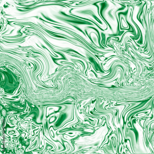 abstract background with waves. green liquid metal