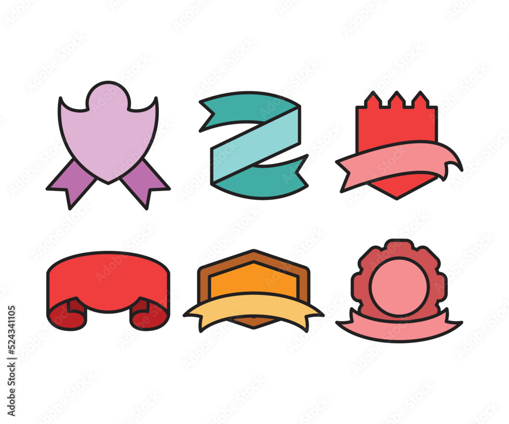 award ribbon banner and label set vector illustration award ribbon banner and label set vector illustration