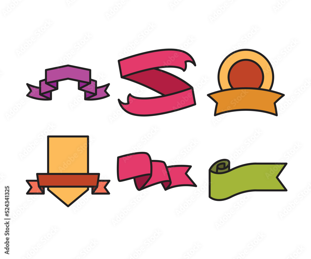 award ribbon banner and label set vector illustration award ribbon banner and label set vector illustration