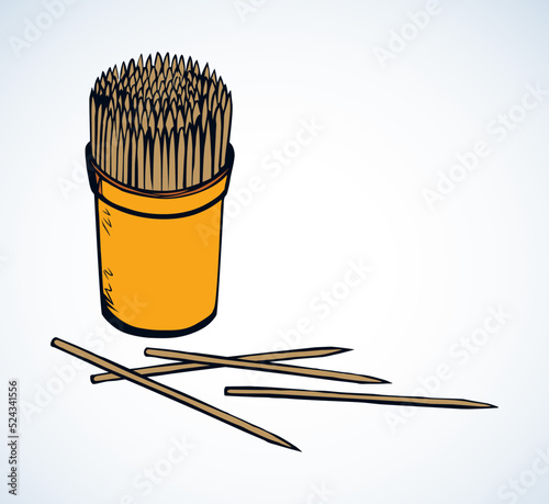 Toothpicks. Vector drawing