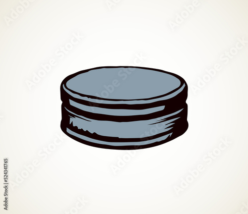 Iron bottle cap. Vector drawing