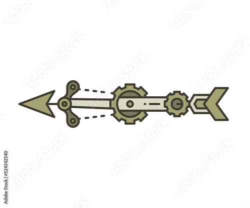 arrow weapon on white background vector illustration