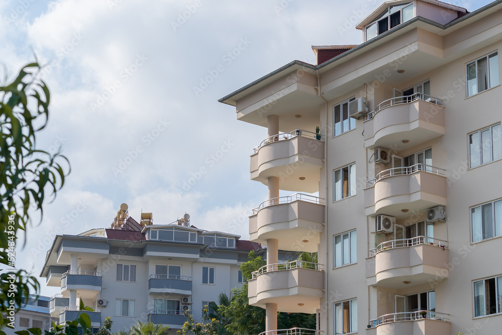 Fototapeta premium Residential area with modern architecture of the southern city.