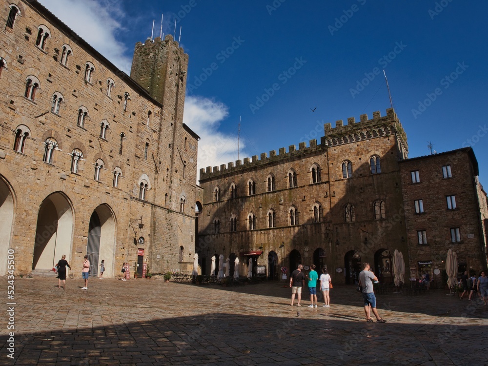 Volterra buildings in Tuscany in Italy