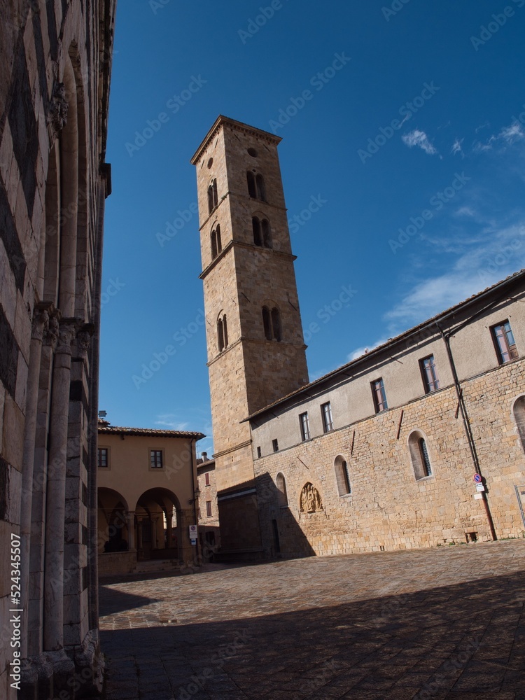 Volterra buildings in Tuscany in Italy