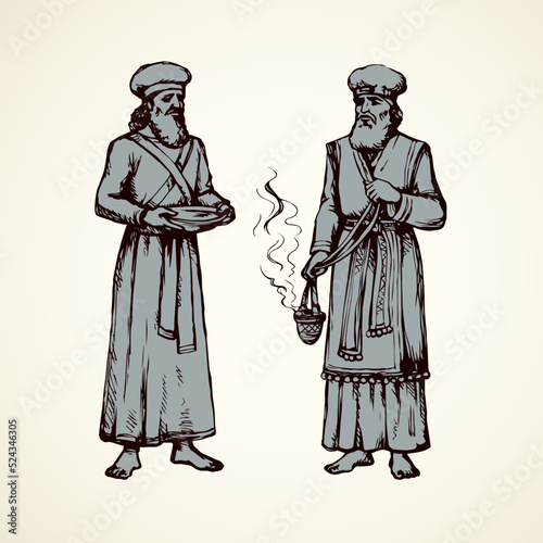 High Priest. Vector drawing