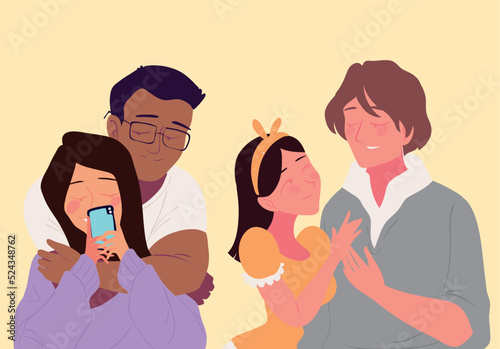 characters couples portrait