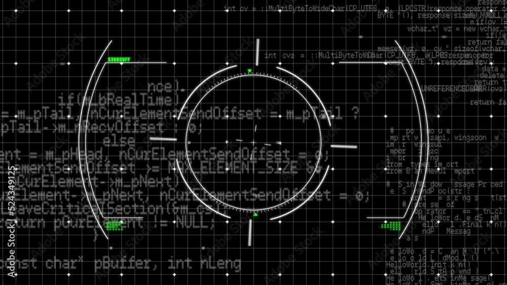 Animation of scope scanning and data processing over grid Animation of scope scanning and data processing over grid