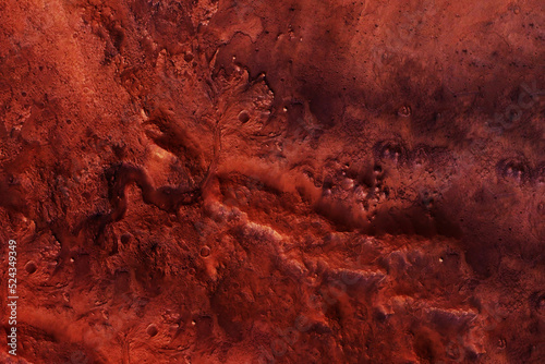 Fototapeta Naklejka Na Ścianę i Meble -  Mars surface, texture. Elements of this image furnished by NASA