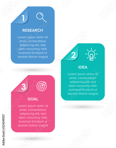 Vertical infographic design with icons and 3 options or steps. Thin line. Infographics business concept. Can be used for info graphics, flow charts, presentations, mobile web sites, printed materials.